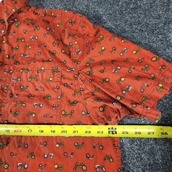 Duluth Trading Untucked Shirt Men's Large AOP Tractors Relaxed Fit Button Down - Picture 11 of 12